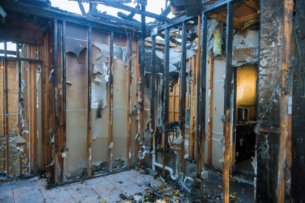 Professional Fire Damage Restoration technician working in Glenelg, MD